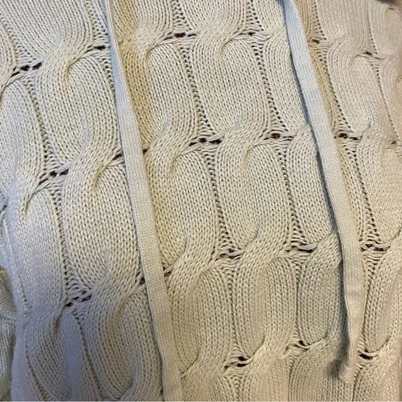 Saturday Sunday Anthropologie Sz L Soft Green Knit Pull Over Hoodie Sweater - Picture 4 of 5